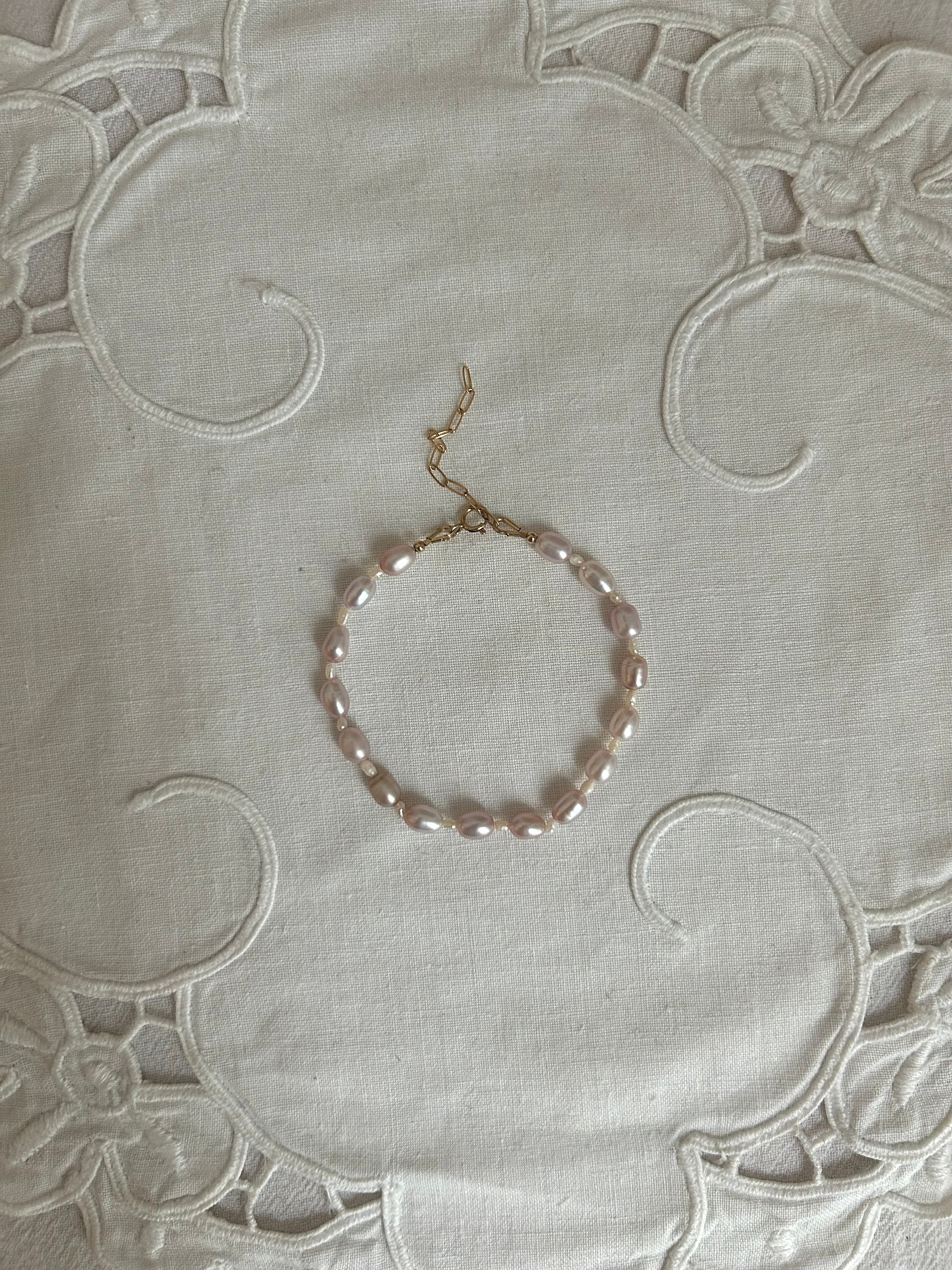 Bracelet Rose Nacrée