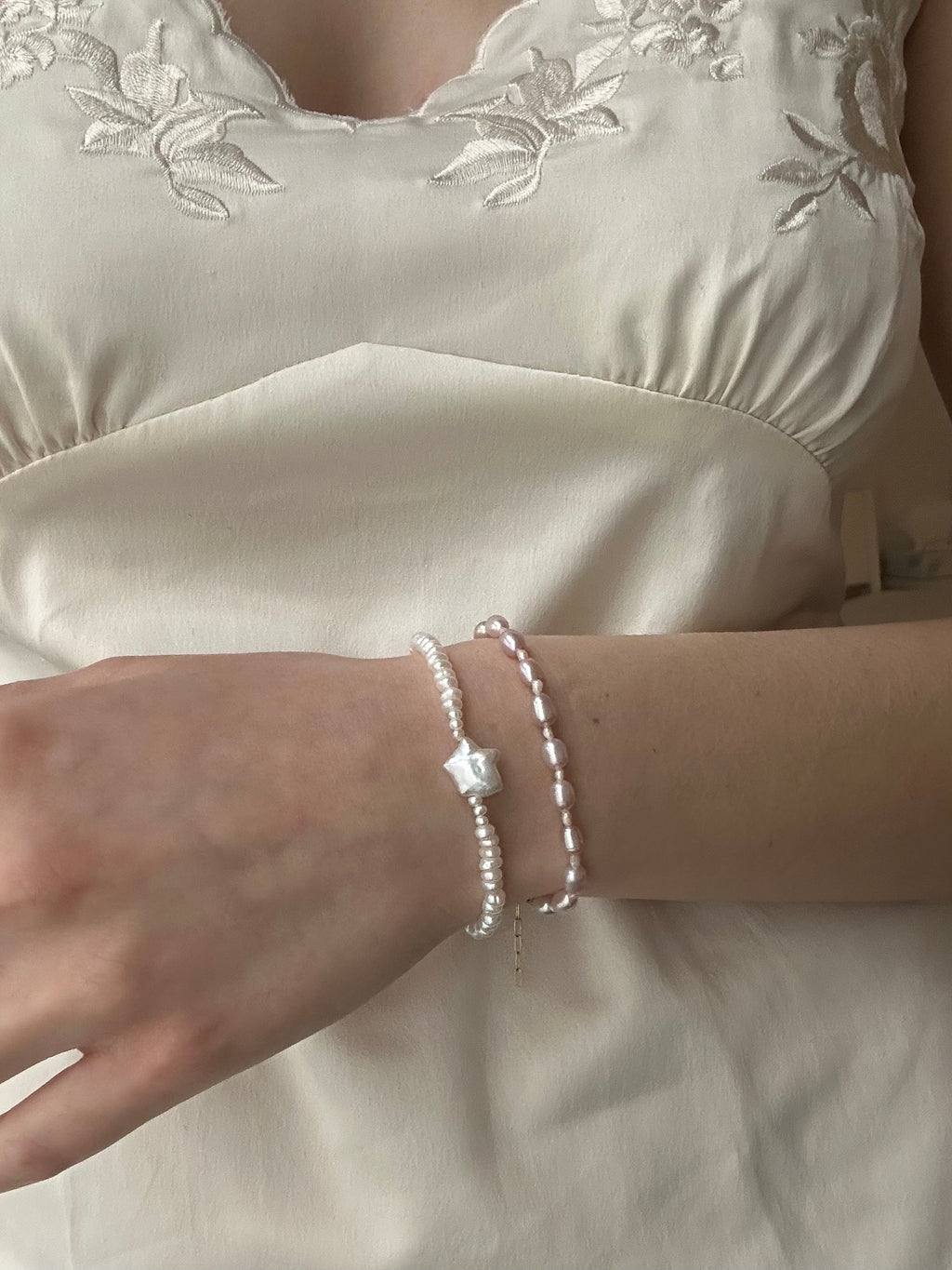 Bracelet Rose Nacrée