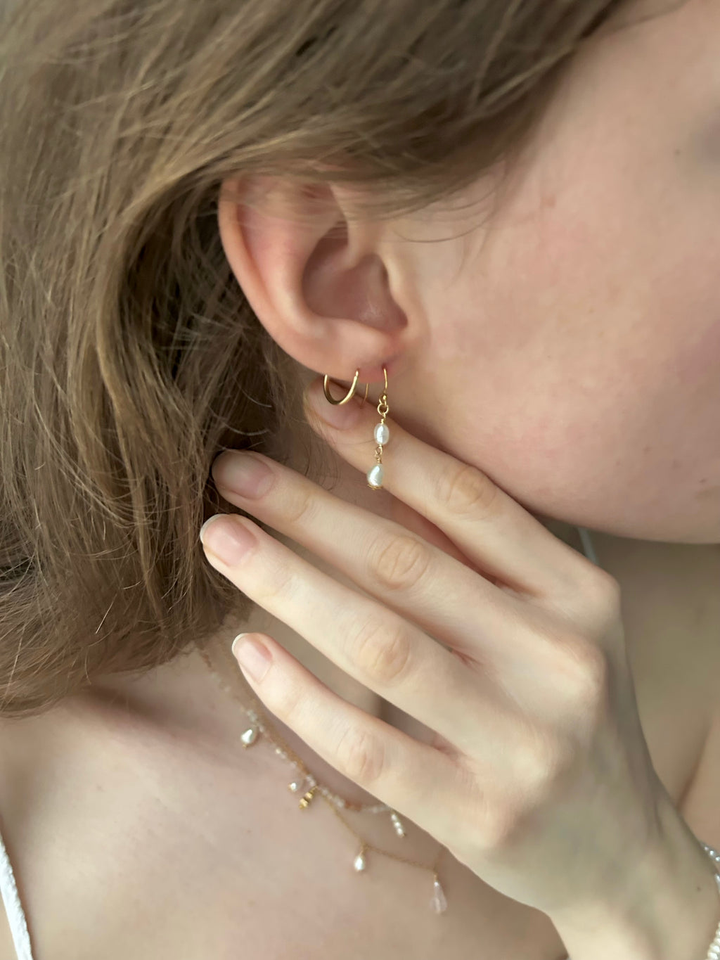 Boucles Gouttes de Nacre