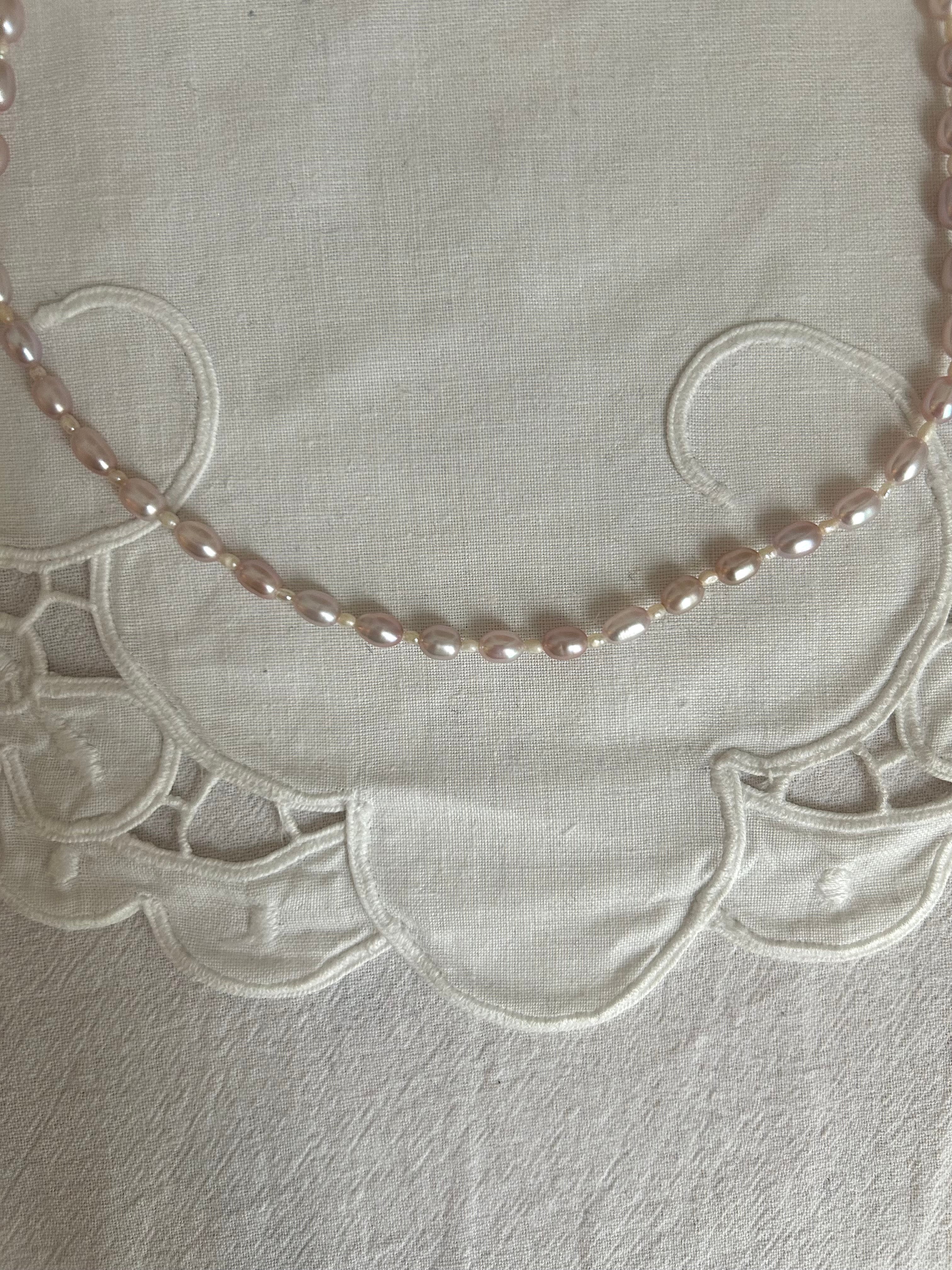 Collier Rose Nacrée