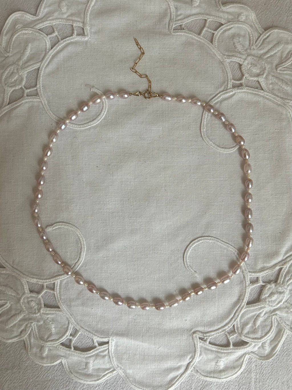 Collier Rose Nacrée